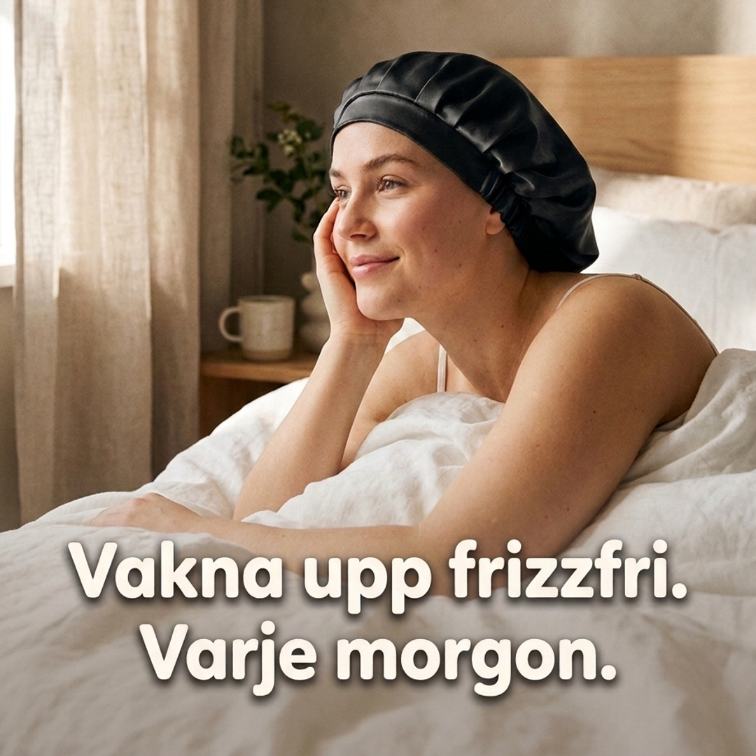 Solune Mulberry Bonnet — 100% äkta silke, noll frizz