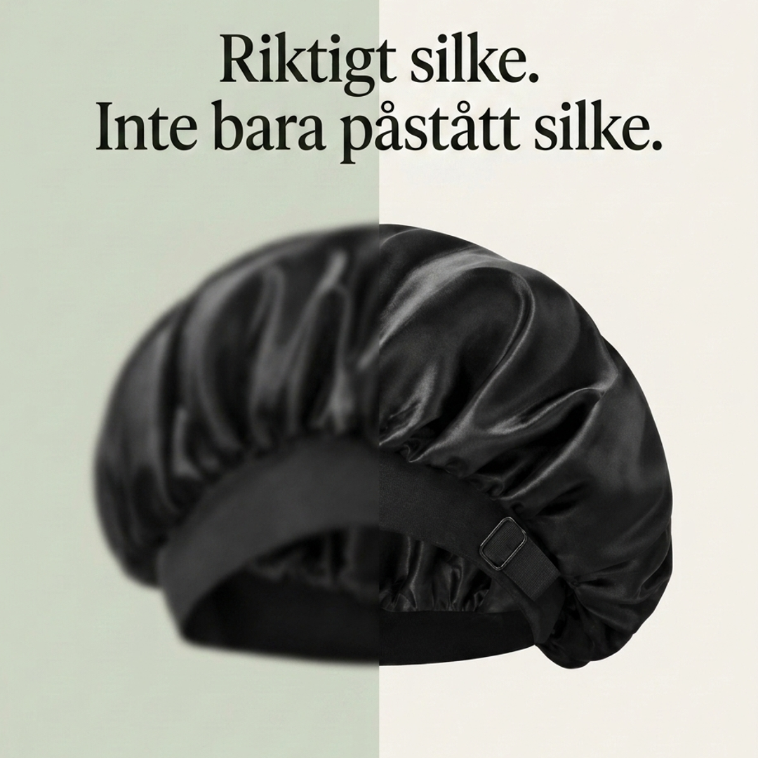 Solune Mulberry Bonnet — 100% äkta silke, noll frizz